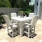 Highwood Usa Lehigh 5pc Square Counter Height Outdoor Patio Furniture Dining Set AD-CNL44-WHE - alternate 3
